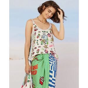 NWT Me369 Vida Tank Top Tiger Print Small S